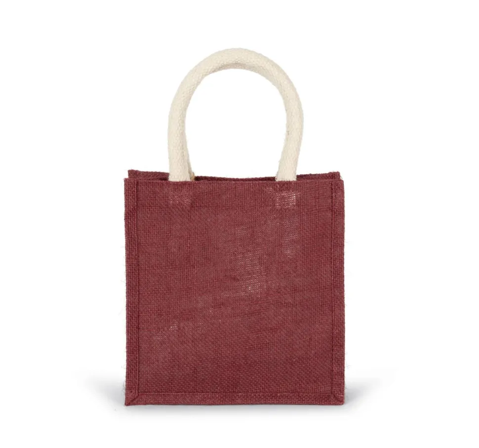 Kimood KI0272 - Sac style cabas en toile de jute - petit modèle