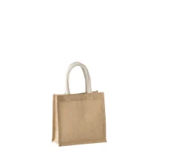 Kimood KI0272 - Sac style cabas en toile de jute - petit modèle