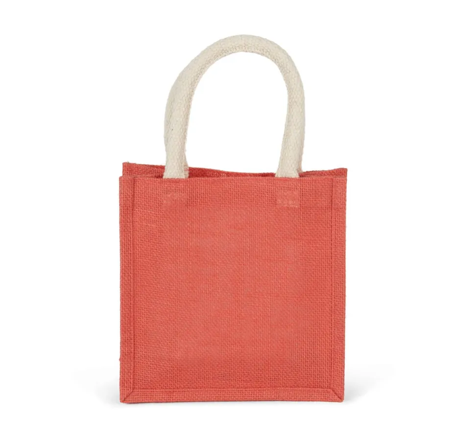 Kimood KI0272 - Sac style cabas en toile de jute - petit modèle