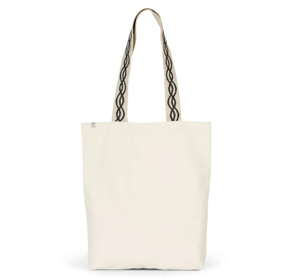 Kimood KINS116 - Sac shopping recyclé à fond plat