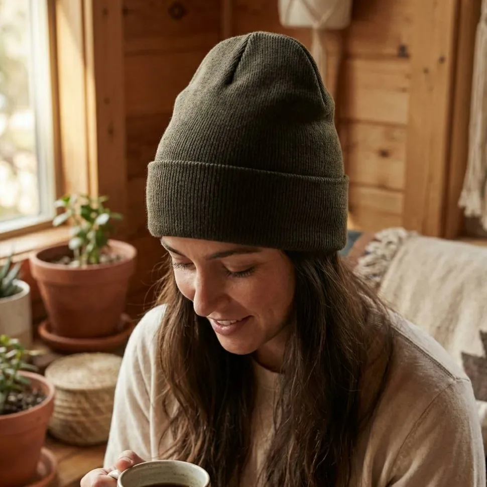 K-up KP892 - Bonnet recyclé avec revers tricoté