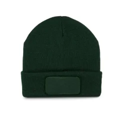 K-up KP895 - Bonnet Tricoté avec Patch Personnalisable