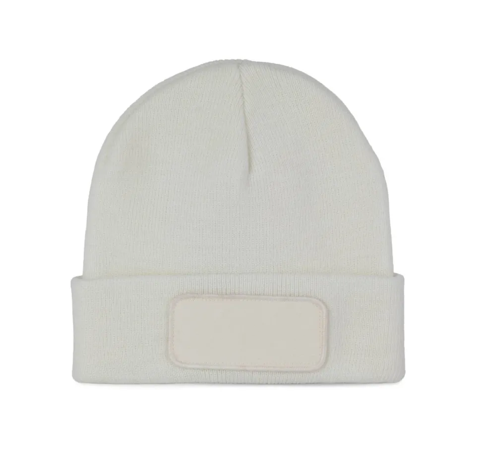 K-up KP895 - Bonnet Tricoté avec Patch Personnalisable