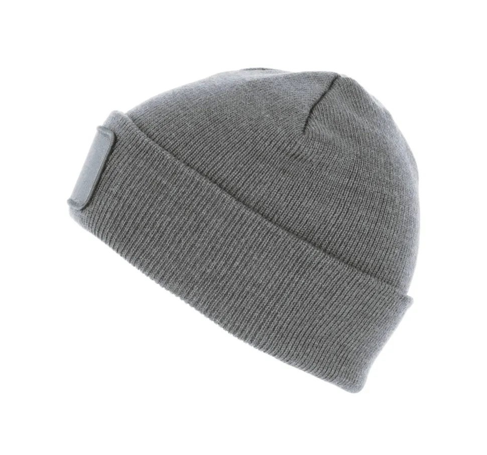 K-up KP895 - Bonnet Tricoté avec Patch Personnalisable