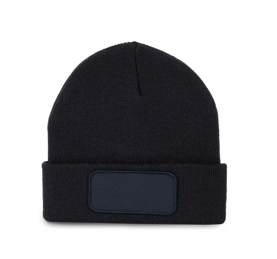 K-up KP895 - Bonnet Tricoté avec Patch Personnalisable