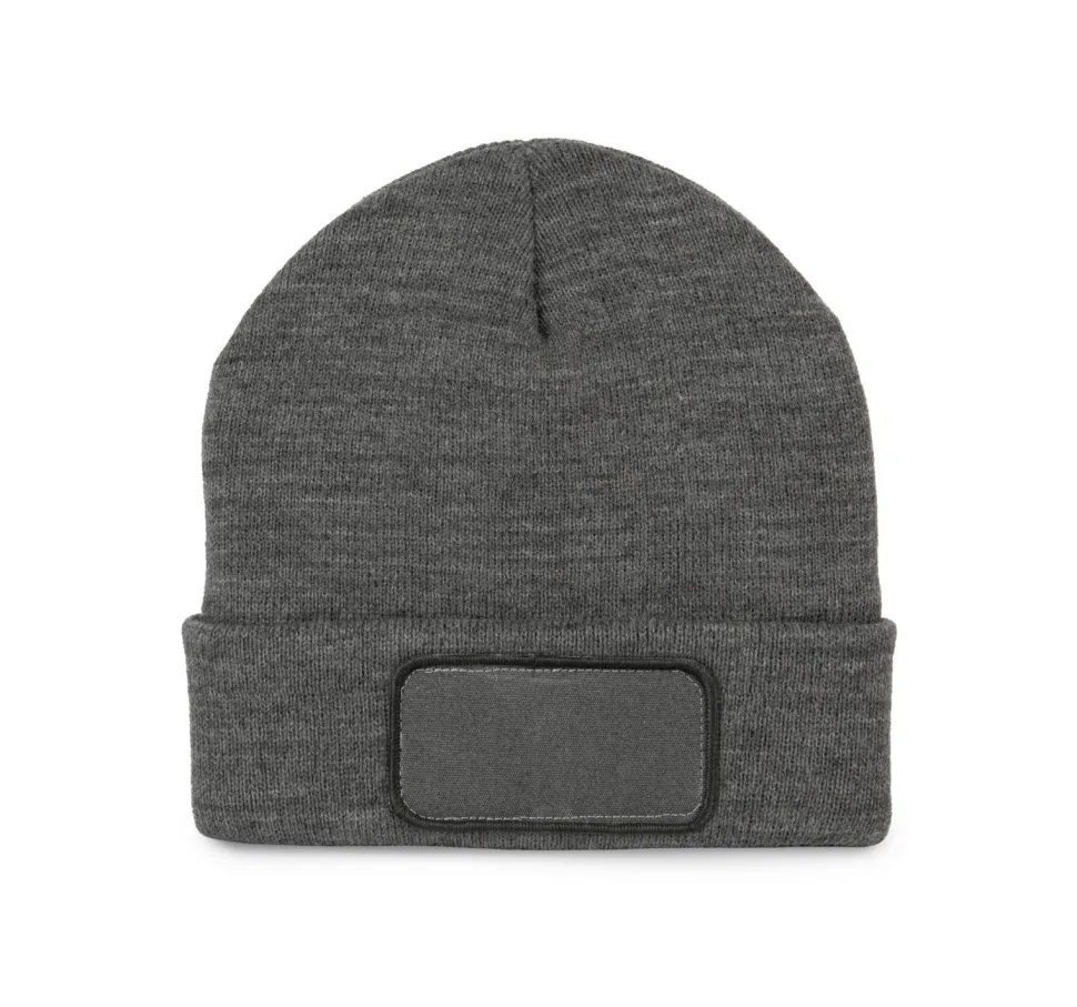 K-up KP895 - Bonnet Tricoté avec Patch Personnalisable