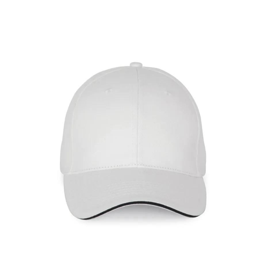 K-up KP185 - Casquette avec visière sandwich contrastée - 6 panneaux