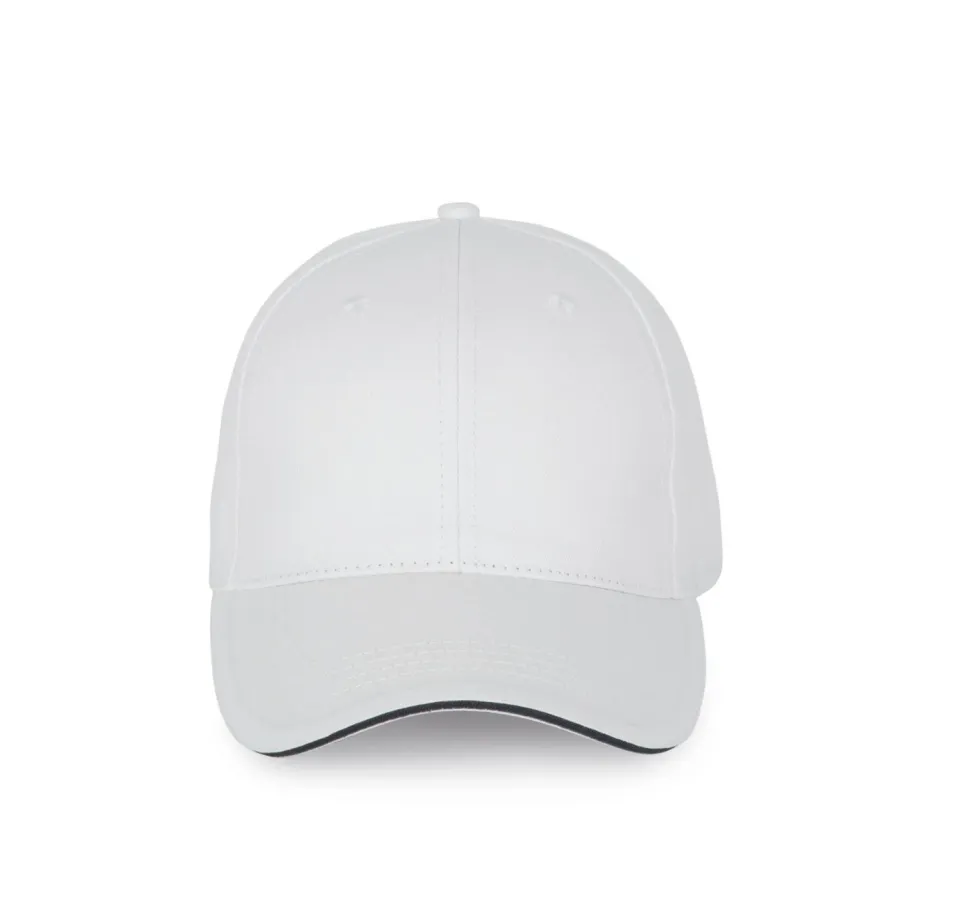 K-up KP191 - Casquette avec visière sandwich contrastée - 6 panneaux