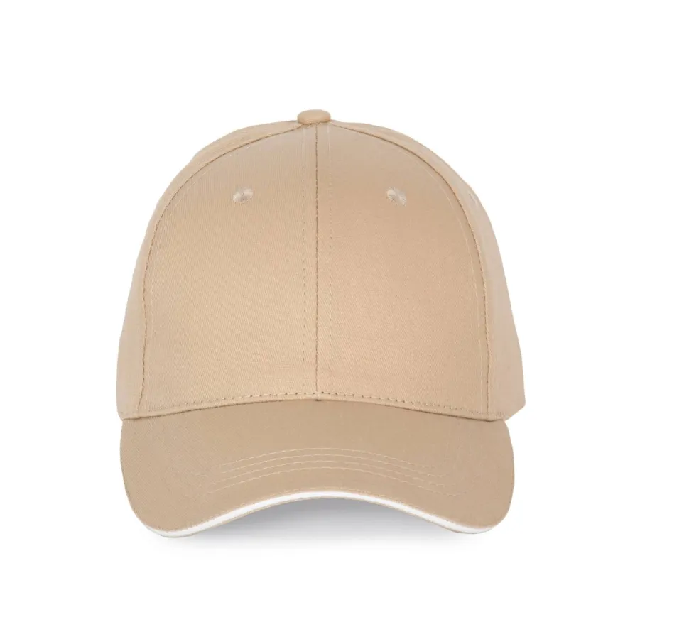 K-up KP191 - Casquette avec visière sandwich contrastée - 6 panneaux