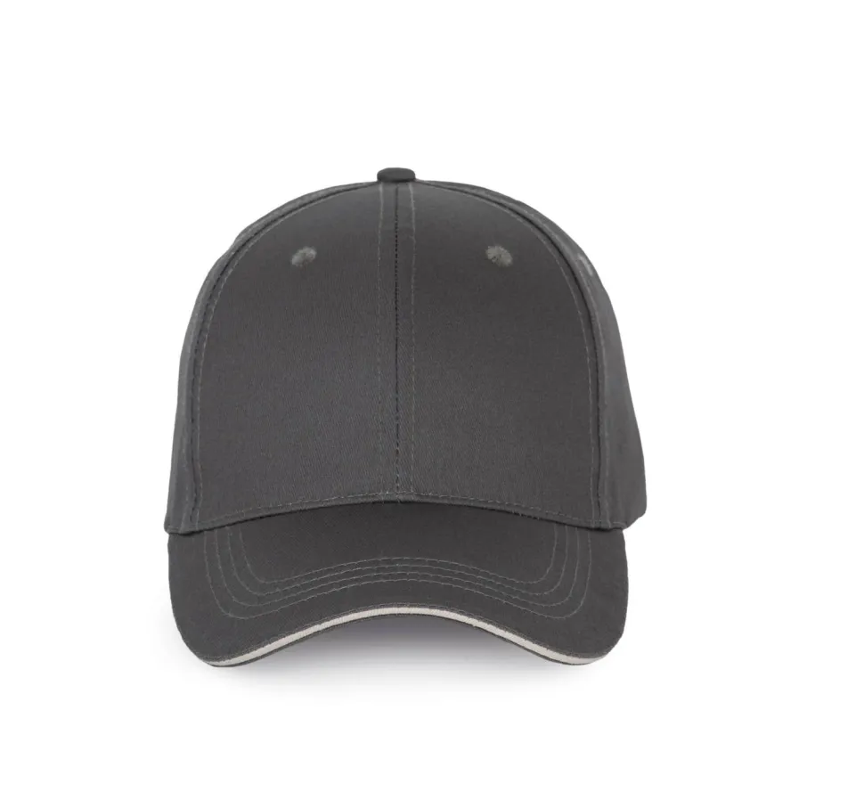 K-up KP191 - Casquette avec visière sandwich contrastée - 6 panneaux