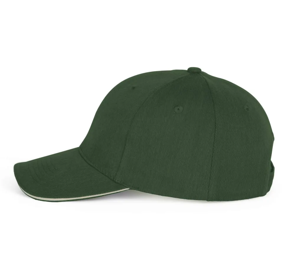 K-up KP191 - Casquette avec visière sandwich contrastée - 6 panneaux
