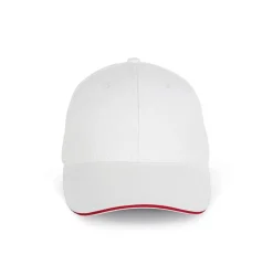 K-up KP198 - Casquette en Coton Bio à Visière Contrastée - 6 Panneaux