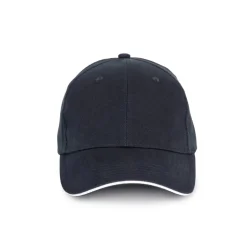 K-up KP198 - Casquette en Coton Bio à Visière Contrastée - 6 Panneaux