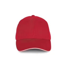 K-up KP198 - Casquette en Coton Bio à Visière Contrastée - 6 Panneaux