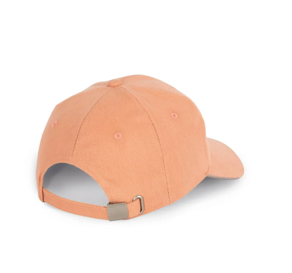 K-up KP198 - Casquette en Coton Bio à Visière Contrastée - 6 Panneaux