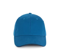 K-up KP198 - Casquette en Coton Bio à Visière Contrastée - 6 Panneaux