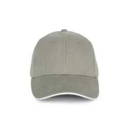 K-up KP198 - Casquette en Coton Bio à Visière Contrastée - 6 Panneaux