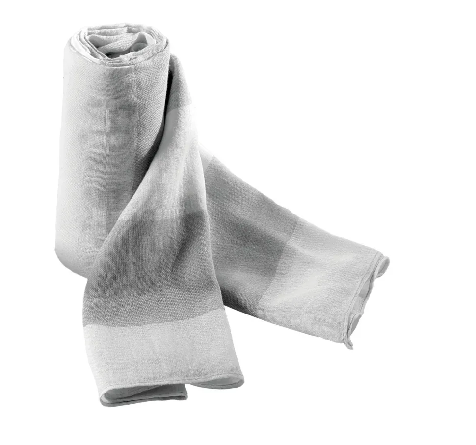 K-up KP067 - Écharpe Légère en Voile de Coton à Rayures
