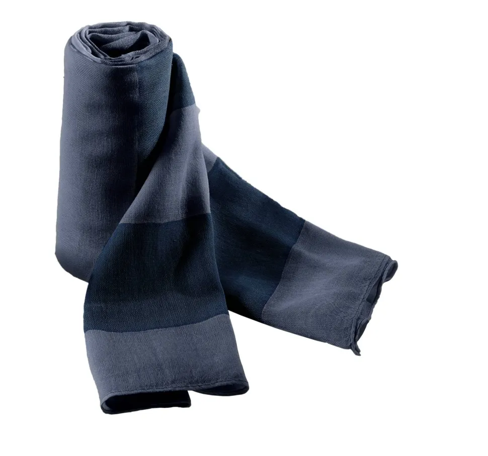 K-up KP067 - Écharpe Légère en Voile de Coton à Rayures
