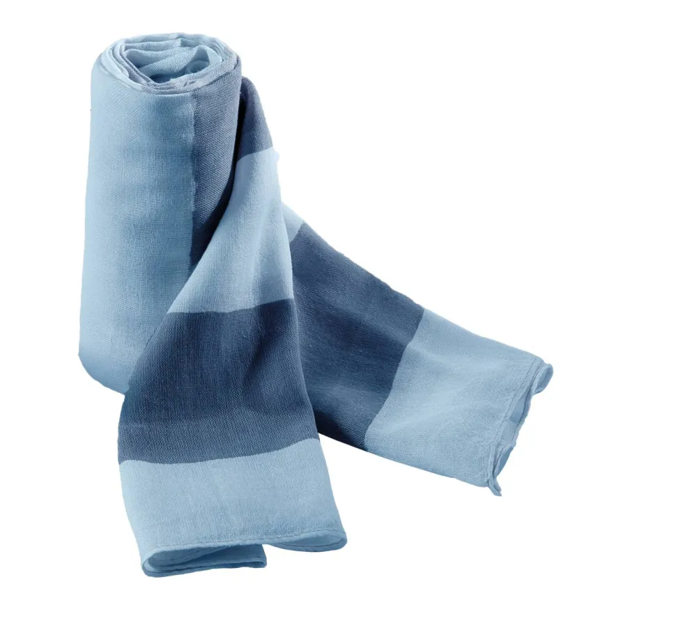 K-up KP067 - Écharpe Légère en Voile de Coton à Rayures