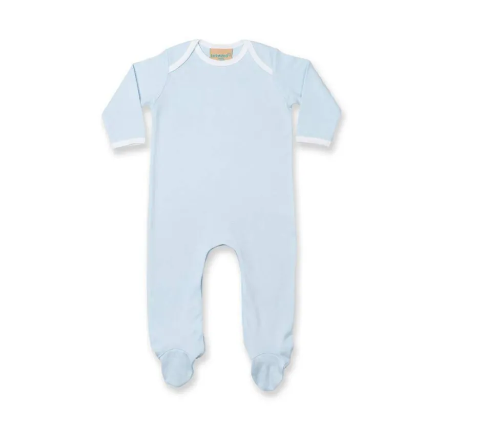 Larkwood LW053 - Pyjama Bébé Contrasté Manche Longue