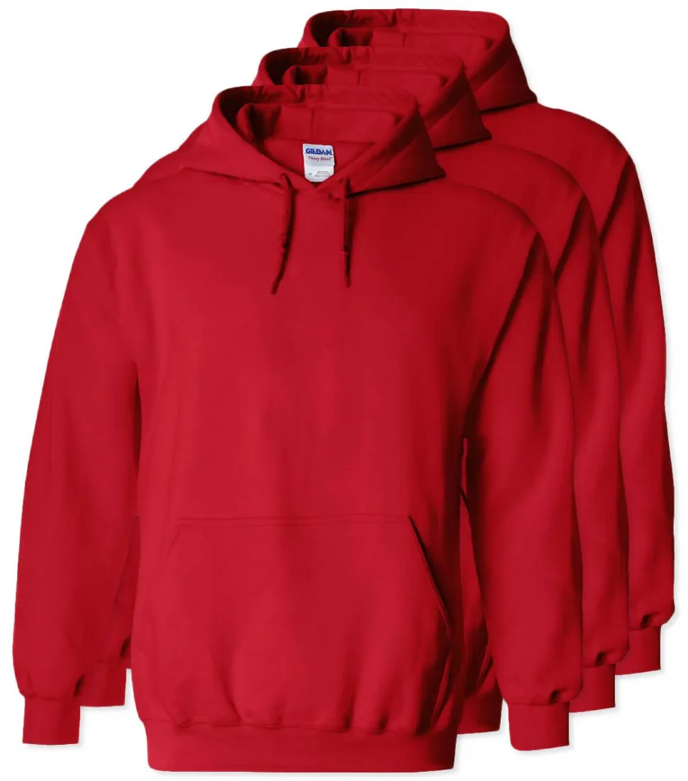 Lot de 3 Gildan 18500 - Sweat à capuche en molleton Heavy Blend