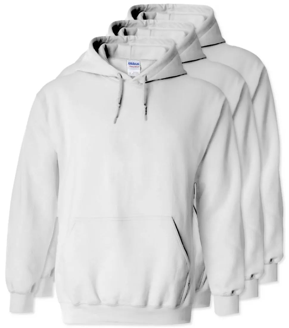 Lot de 3 Gildan 18500 - Sweat à capuche en molleton Heavy Blend