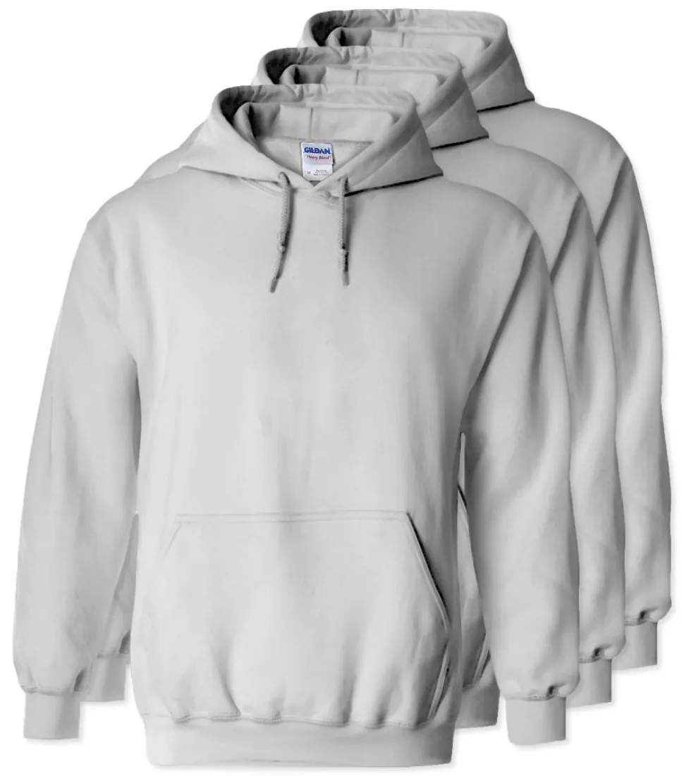 Lot de 3 Gildan 18500 - Sweat à capuche en molleton Heavy Blend