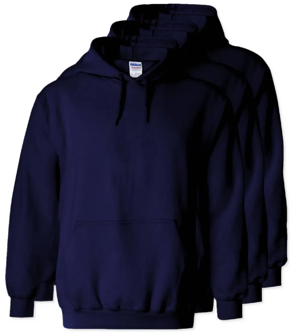 Lot de 3 Gildan 18500 - Sweat à capuche en molleton Heavy Blend