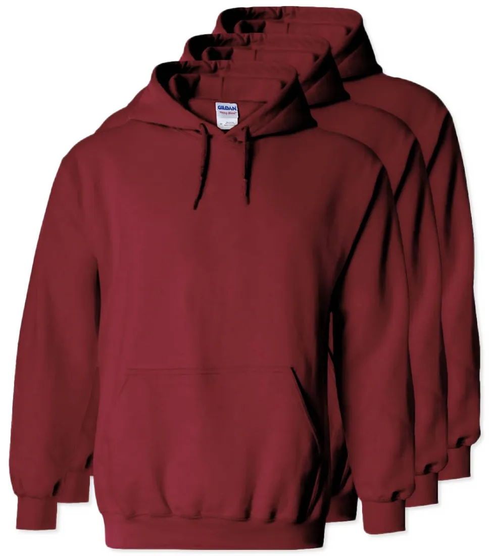 Lot de 3 Gildan 18500 - Sweat à capuche en molleton Heavy Blend