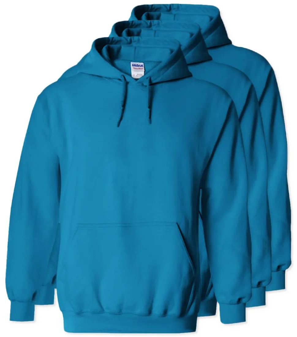Lot de 3 Gildan 18500 - Sweat à capuche en molleton Heavy Blend