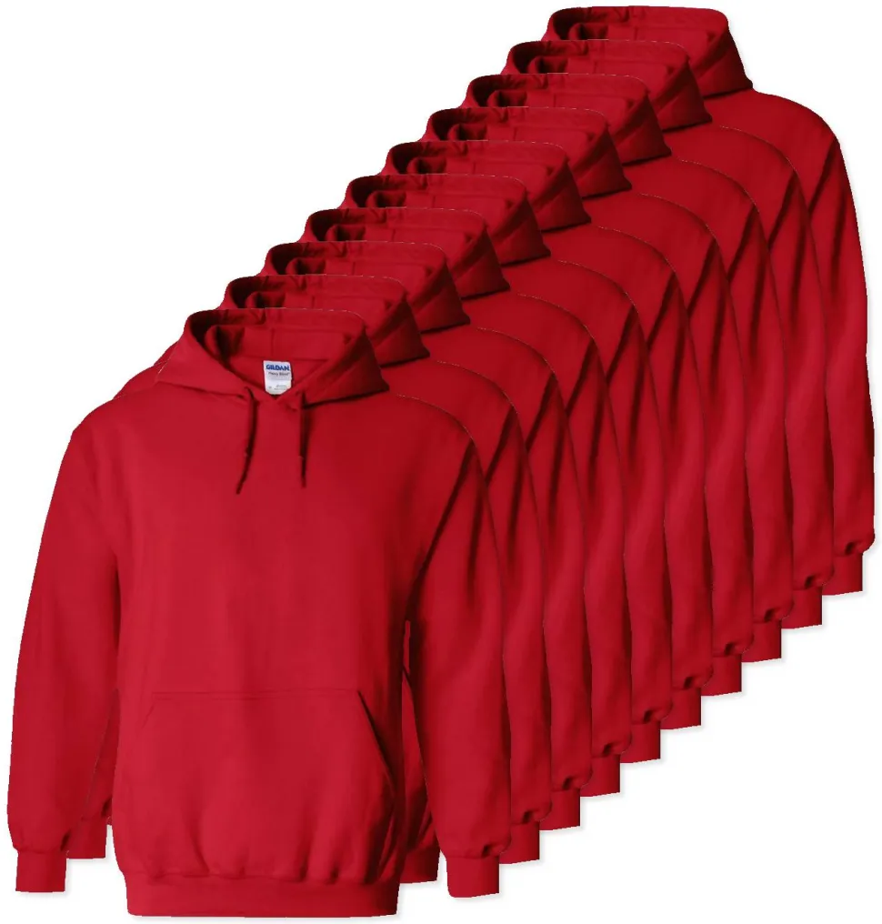 Lot de 100 Gildan 18500 - Sweat à capuche en molleton Heavy Blend