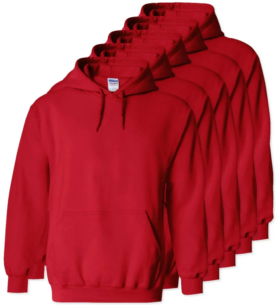 Lot de 5 Gildan 18500 - Sweat à capuche en molleton épais