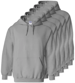 Lot de 5 Gildan 18500 - Sweat à capuche en molleton épais