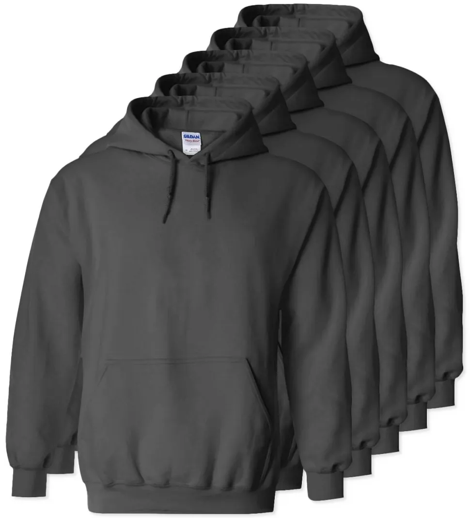 Lot de 5 Gildan 18500 - Sweat à capuche en molleton épais