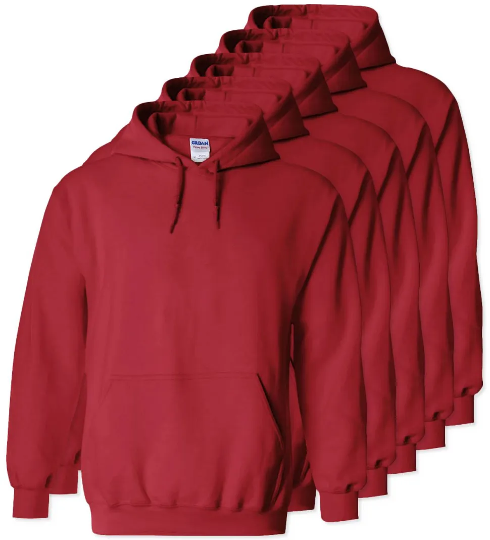 Lot de 5 Gildan 18500 - Sweat à capuche en molleton épais