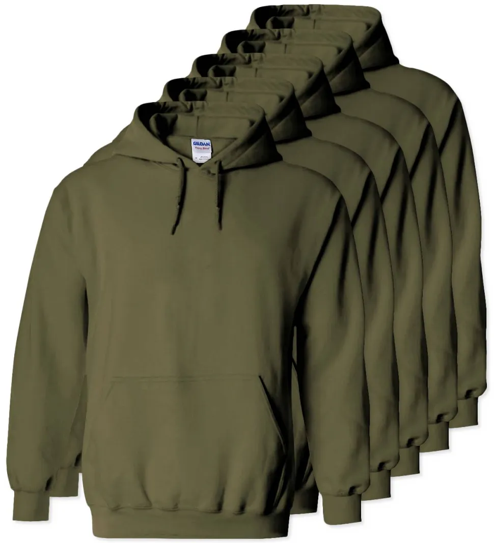 Lot de 5 Gildan 18500 - Sweat à capuche en molleton épais