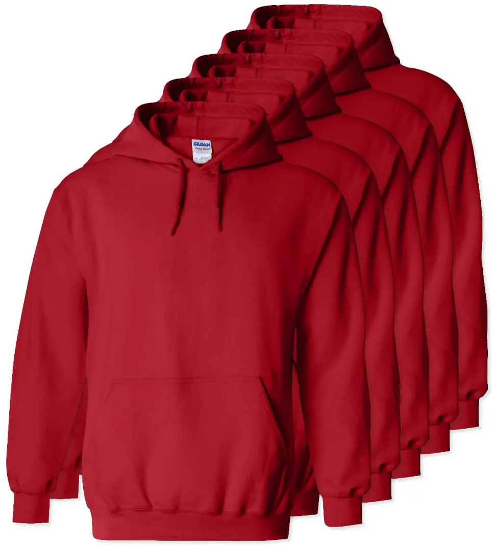 Lot de 5 Gildan 18500 - Sweat à capuche en molleton épais