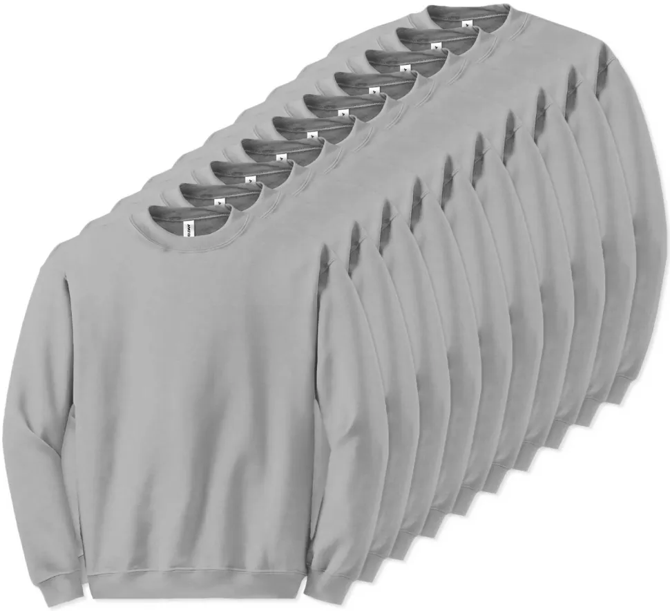 Lot de 10 Gildan 18000 - Sweat-shirt à col rond