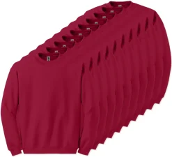 Lot de 10 Gildan 18000 - Sweat-shirt à col rond