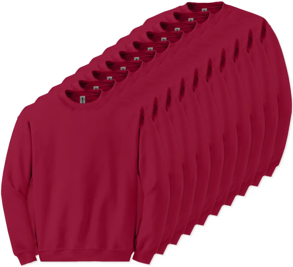 Lot de 10 Gildan 18000 - Sweat-shirt à col rond