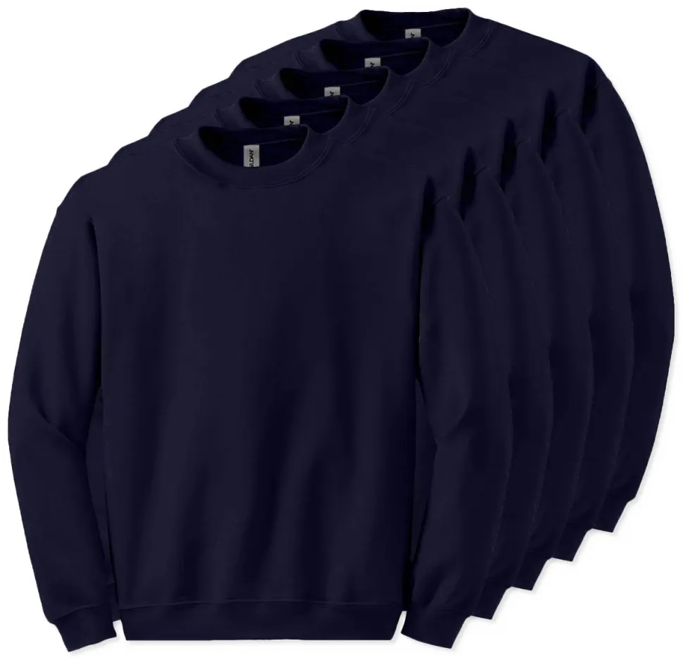 Lot de 5 Gildan 18000 - Sweatshirt à col rond