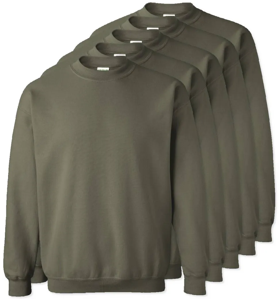 Lot de 5 Gildan 18000 - Sweatshirt à col rond