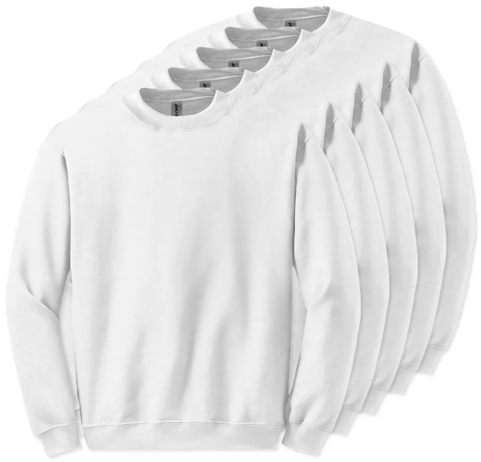 Lot de 5 Gildan 18000 - Sweatshirt à col rond