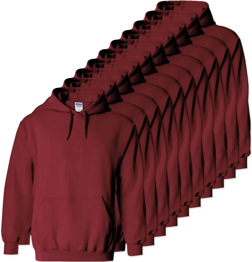 Lot de 10 Gildan 18500 - Sweatshirt à capuche en molleton épais