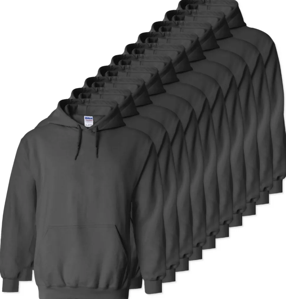 Lot de 10 Gildan 18500 - Sweatshirt à capuche en molleton épais