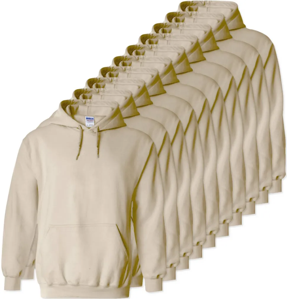 Lot de 10 Gildan 18500 - Sweatshirt à capuche en molleton épais