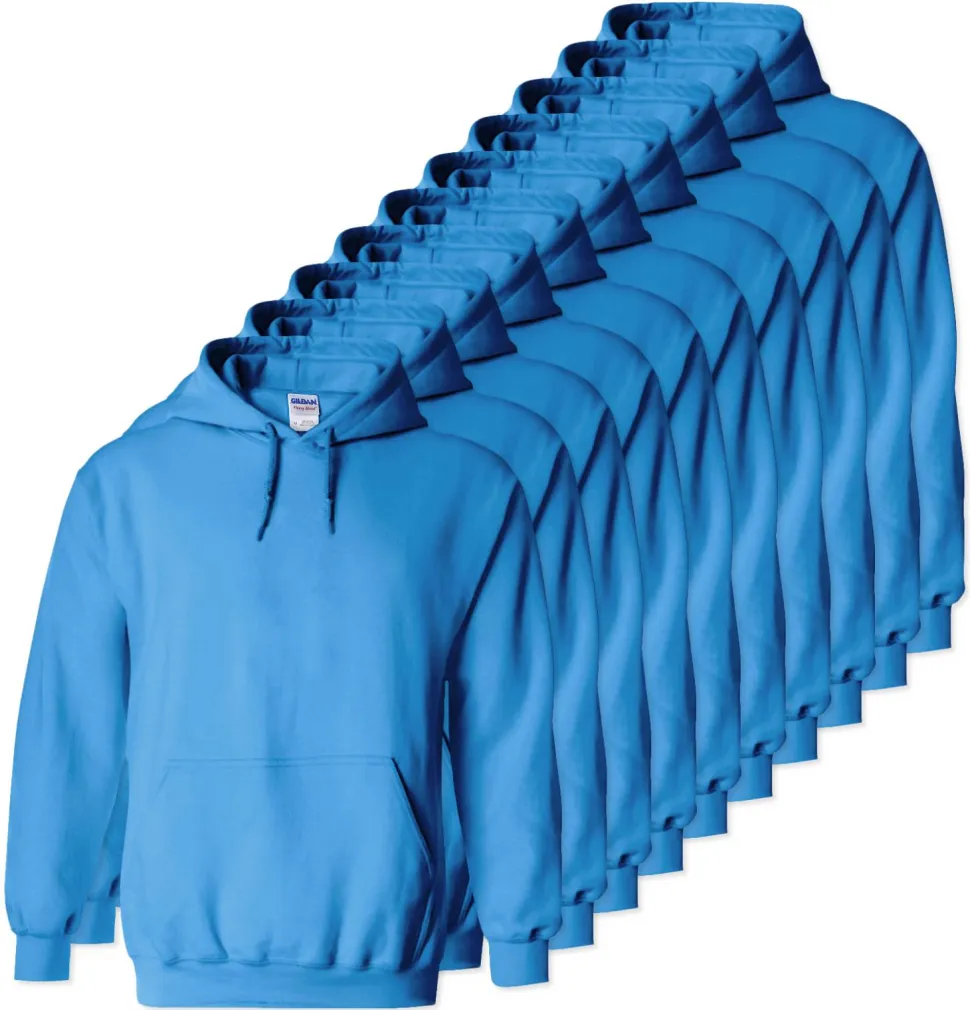 Lot de 10 Gildan 18500 - Sweatshirt à capuche en molleton épais