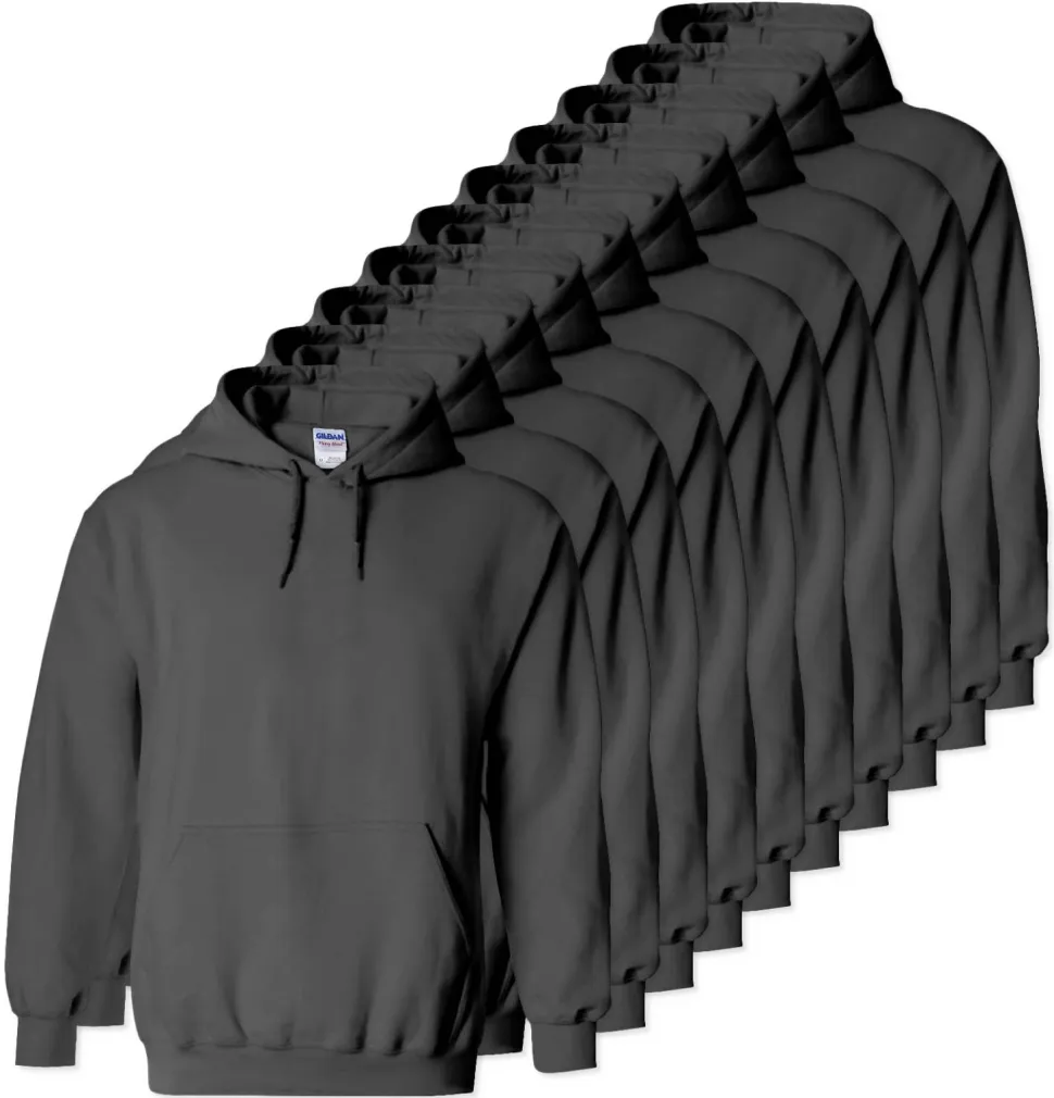 Lot de 10 Gildan 18500 - Sweatshirt à capuche en molleton épais