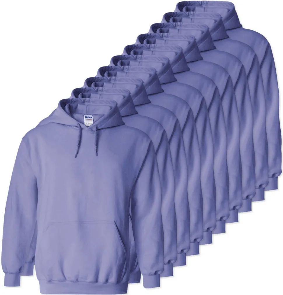 Lot de 10 Gildan 18500 - Sweatshirt à capuche en molleton épais